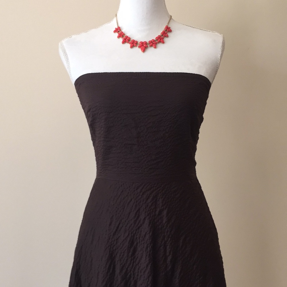 J. Crew Strapless Black Midi Dress - Picture 3 of 8
